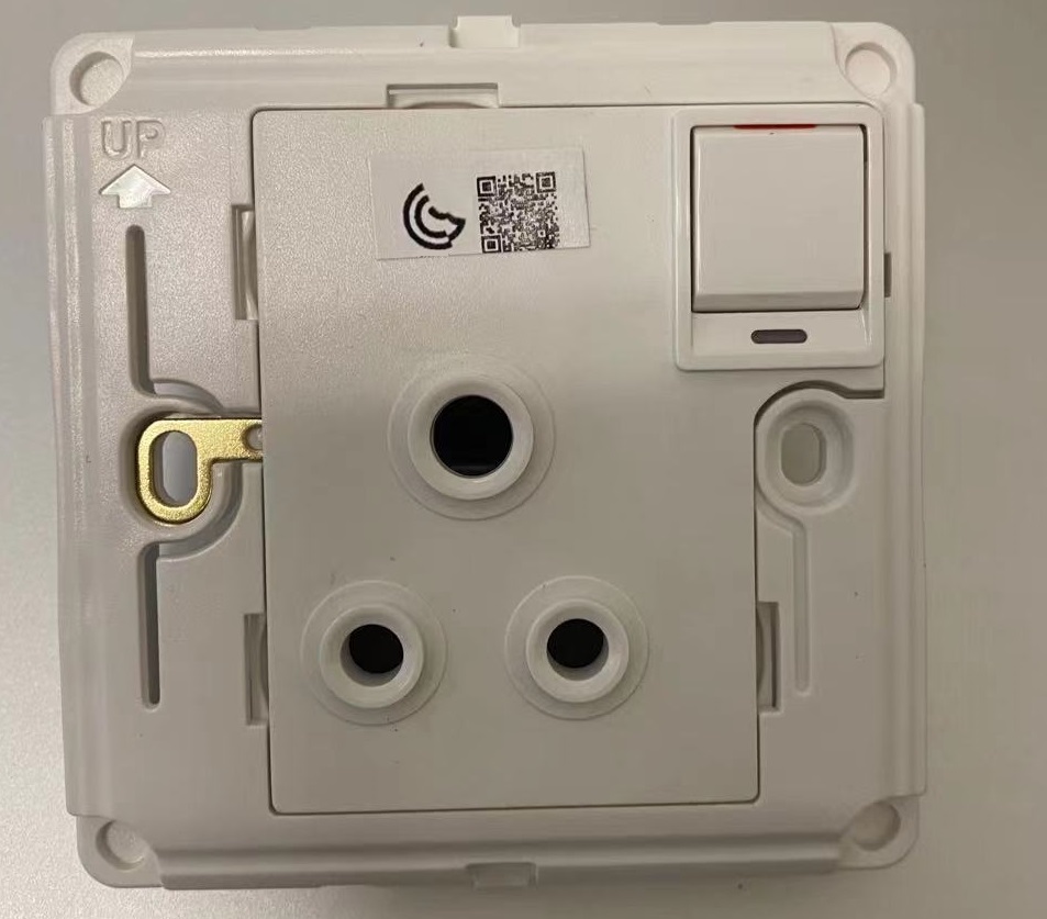 Single-phase Flush-type Switched Two-pole Socket-outlet with Earthing-contact with Shutter