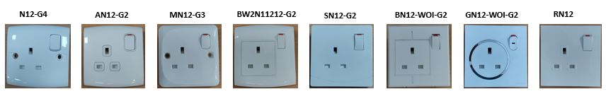 13A 250V~ 1 Gang Double Pole Switched Socket Outlets  