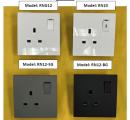13A 250V~ 1 Gang Double Pole Switched Socket Outlets  